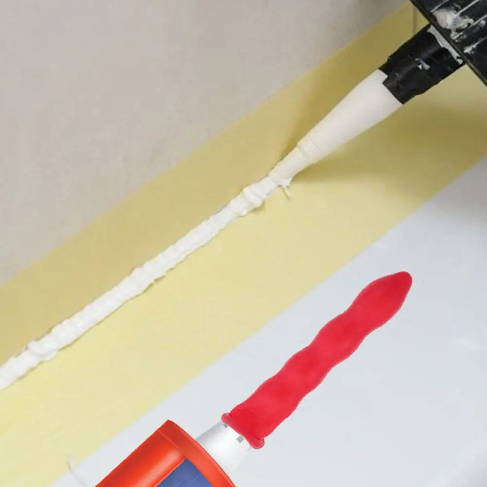 1Set Caulk Caps and Caulking Needles Kit for Sealant Waste Reduction Easy Install Reusable Caulk Tube Sealer Caps for Window