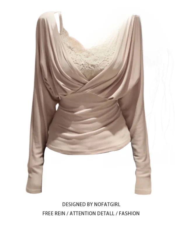 

plus Size Lace Trim Vest Women's Fashion Set Spring 2026 V Neck Layering Top Bottoms Combo Warm Commute Style All Seasons