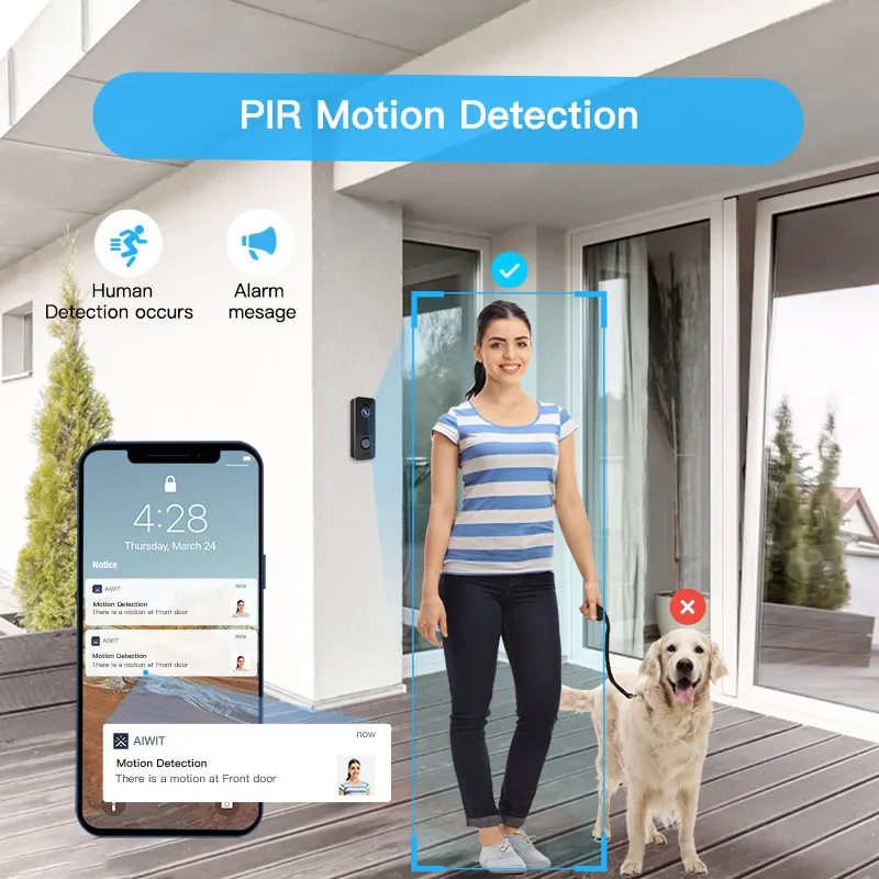 Wifi Doorbell 1080P Video Two Way Audio Smart Home Ring Alarm Remote Control Outdoor Door Peephole Bell Surveillance Mini Camera