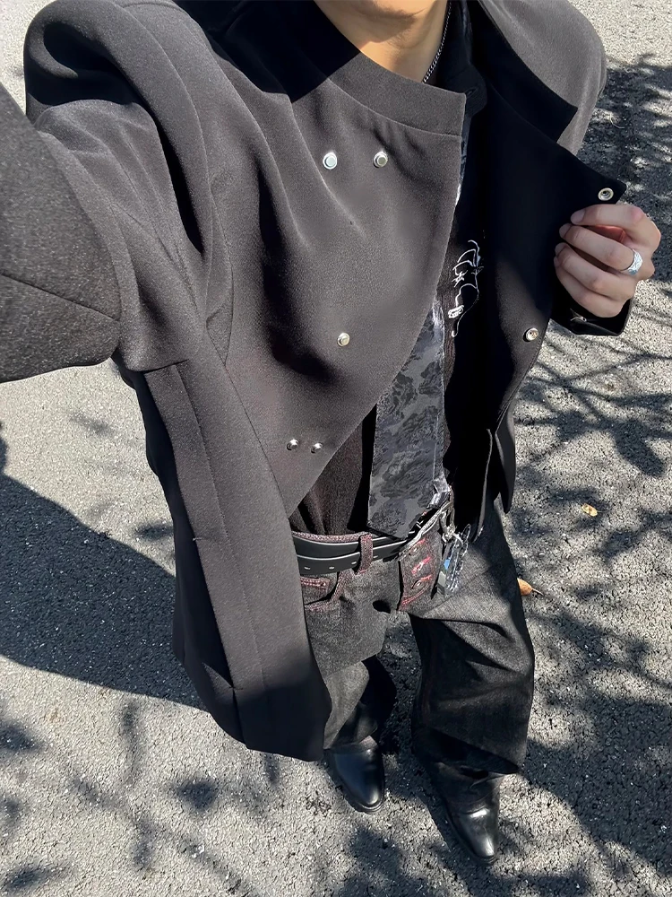 

Новый китайский костюм с воротником-стойкой Jaet, мужской модный осенний сезонный дизайн с боковыми пуговицами, полиэфирное волокно