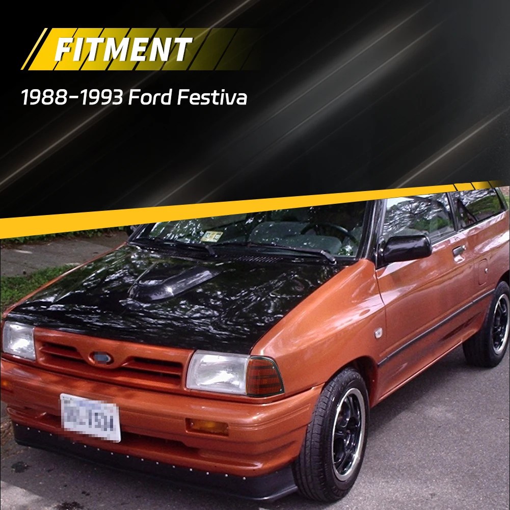  2PCS For 1988 1989 1990 1991 1992 1993 Ford Festiva Front Corner Light Turn Warning Side Marker Light Turn Signal Light Cover