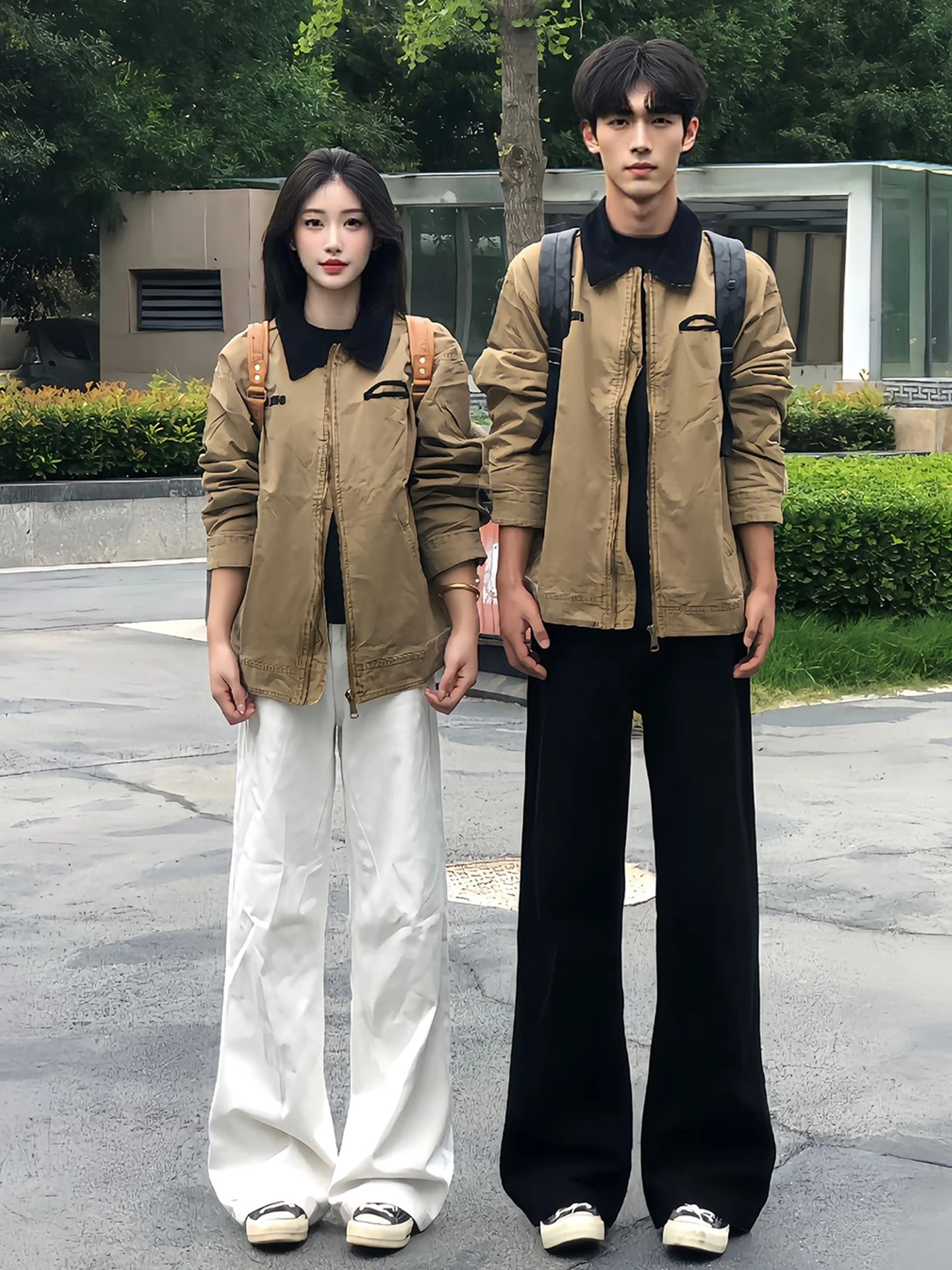 

Мужские джинсы Cleanfit Pure White, американские широкие брюки с эффектом удлинения ног, прямые джинсовые штаны, повседневные, с высокой талией