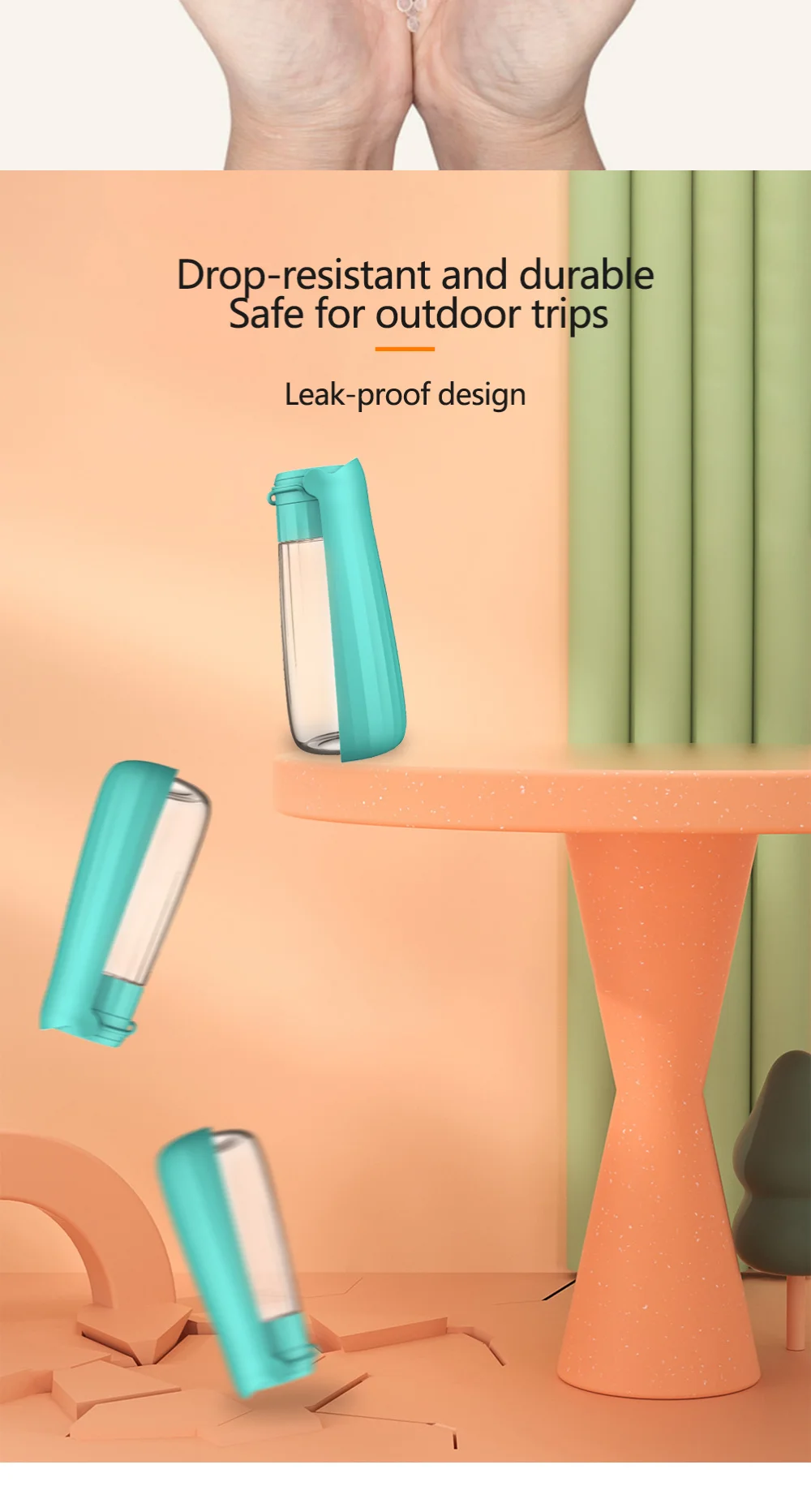 Portable Foldable Dog Water Bottle Leak Proof Large Capacity Pet Water Dispenser for Dogs Cats Outdoor Walking Travel Supplies