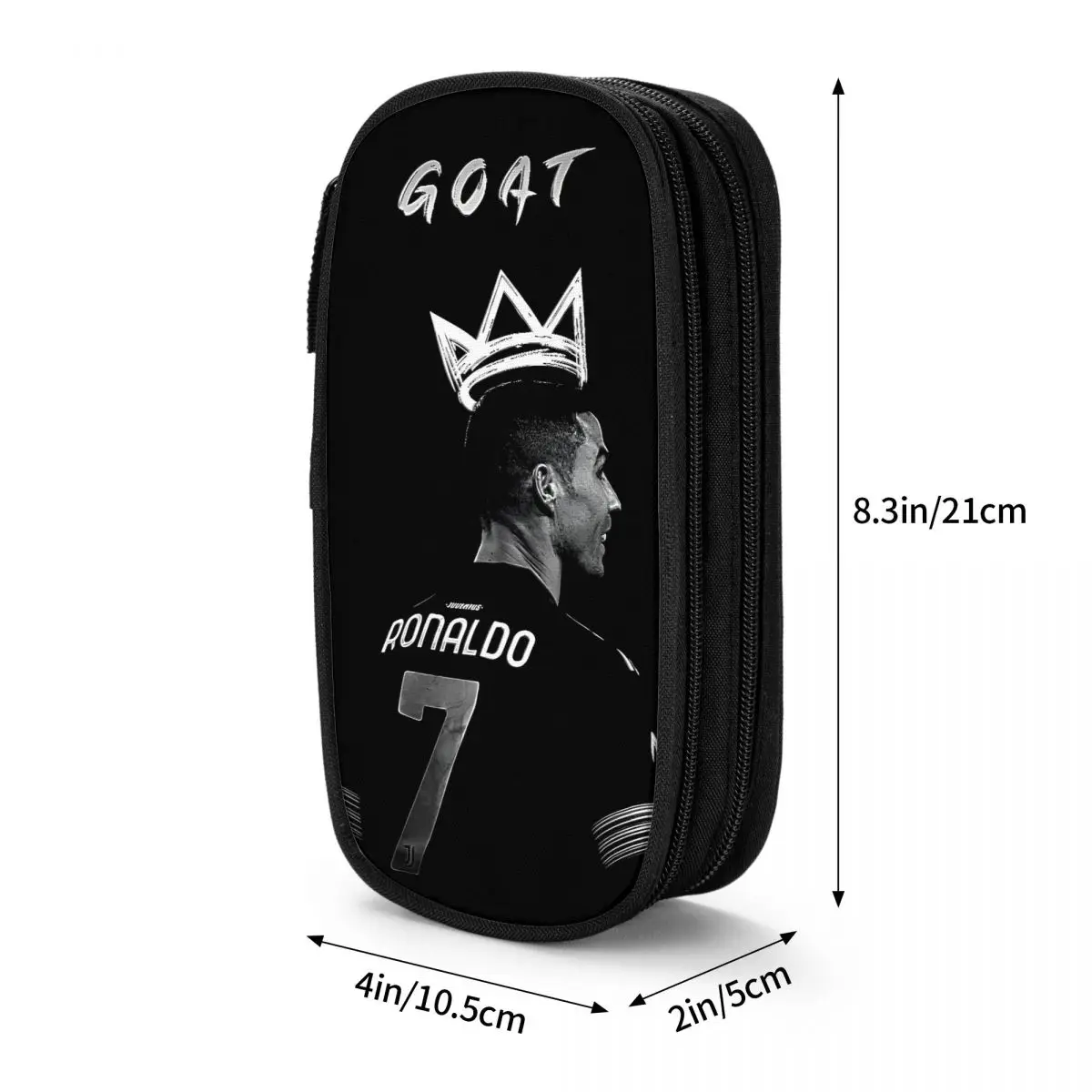 CR7 The Legend Footballer مقلمة كرة القدم مقلمة حامل أقلام للطلاب أكياس تخزين كبيرة اللوازم المدرسية القرطاسية
