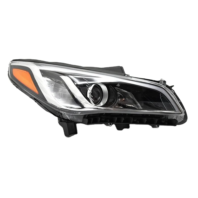 PORBAO Car Headlight Parts Front Headlight for SonatA 2016 Year with Yellow Angle