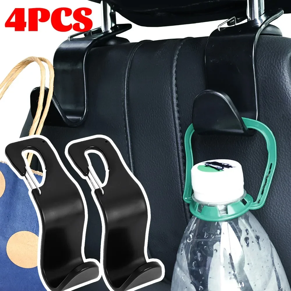 Spring Clip Car Headrest Hook Thickened Hidden Multifunctional Seat Back Handbag Phone Holder Seat Front Row Anti Slip Hanger