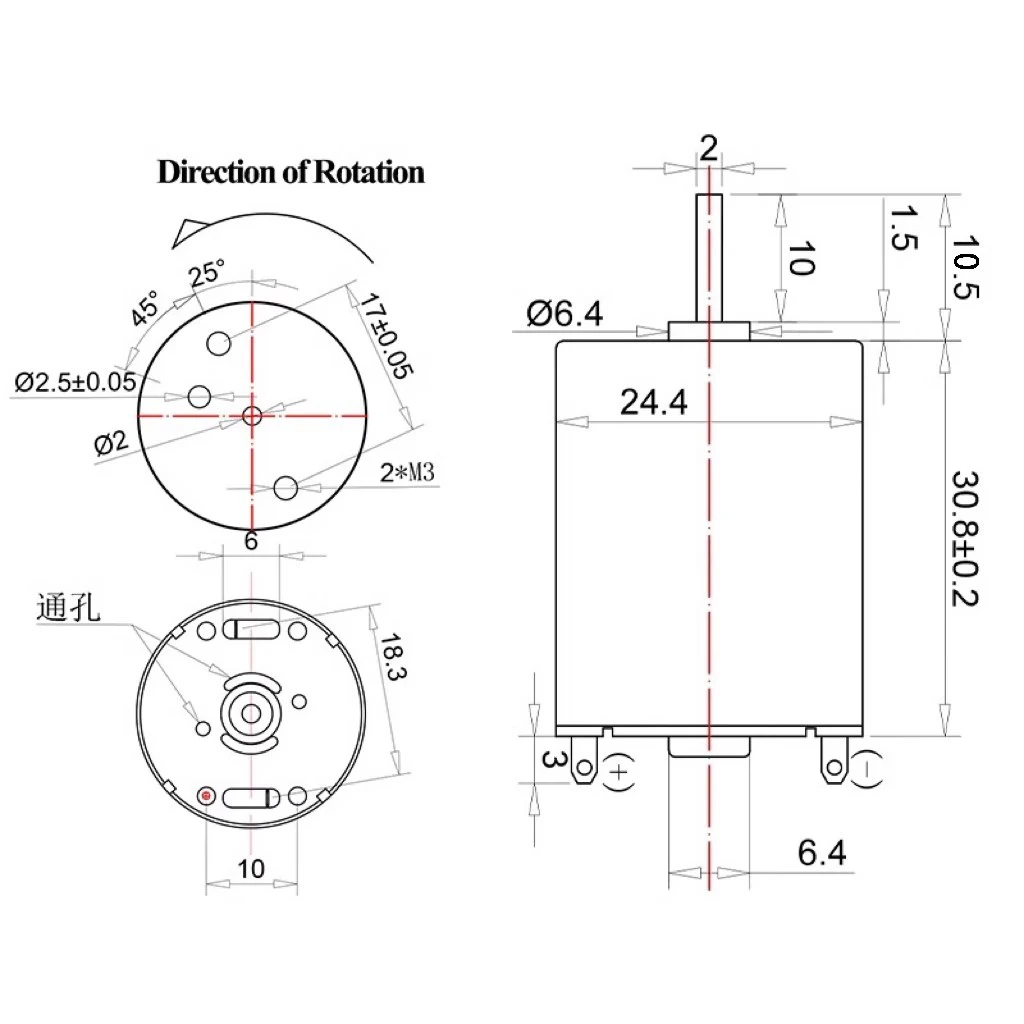 370 6V 12V 24V 6000RPM 8500RPM High Speed 1.38-4.43W Strong Magnetic DC Brushed Micro Mini Motor