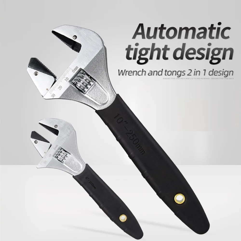 Adjustable Ratchet Wrench with Non-Slip Handle, Plumbing Bathroom Pipe Repairing Tool  Ratchet Monkey Wrench