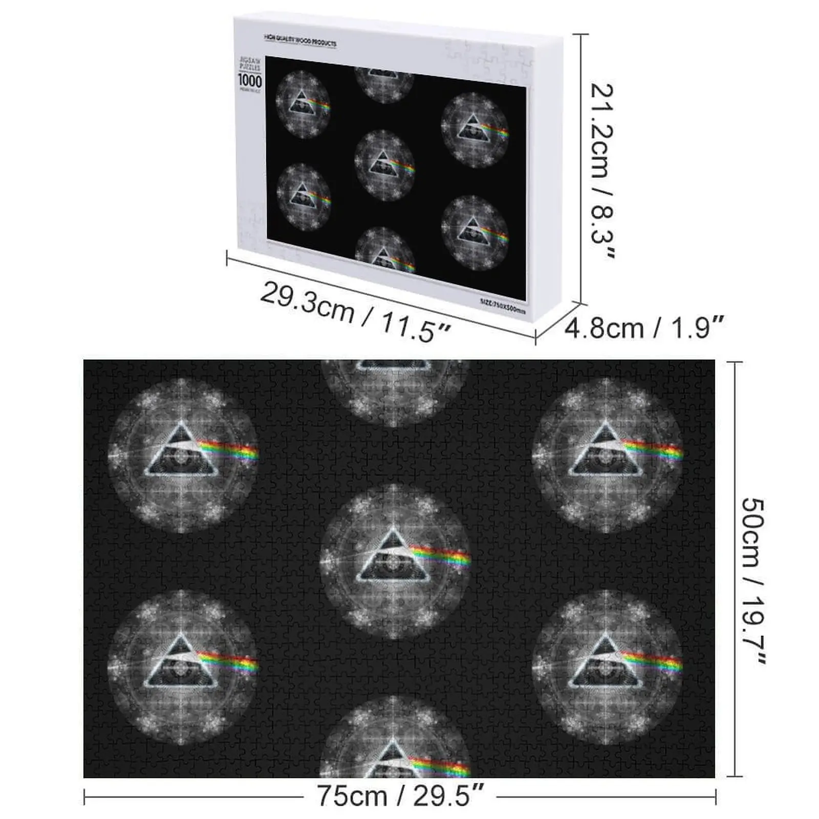 The Darkside of Moon Jigsaw Puzzle Custom Wooden Name Personalized Kids Gifts Puzzle