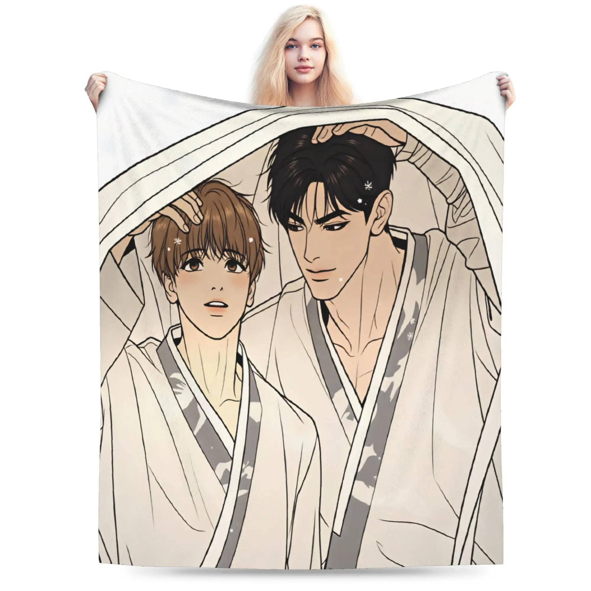 Bl Manhwa Jinx Joo Jaekyung   Blanket Quality Soft Warm  Throw Blanket Spring Girls Boys Living Room Novelty Bedspread