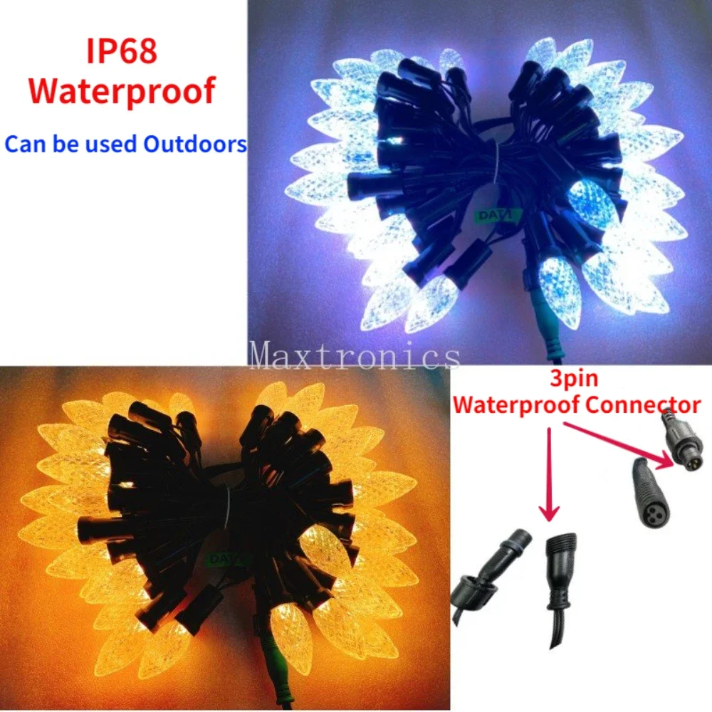 Hight Quality 50pcs DC12V WS2811 LED Modules RGB Pixel Light Addressable Programming IP68Waterproof Connector For Festival Decor