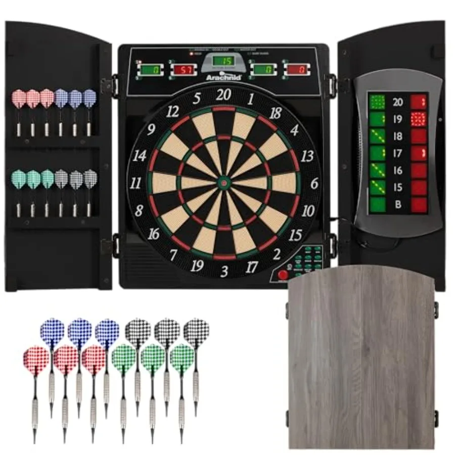 

Cricket Maxx 4.0 Electronic Dartboard Set for home and pub use, black ABS plastic with responsive scoring and tournament mode