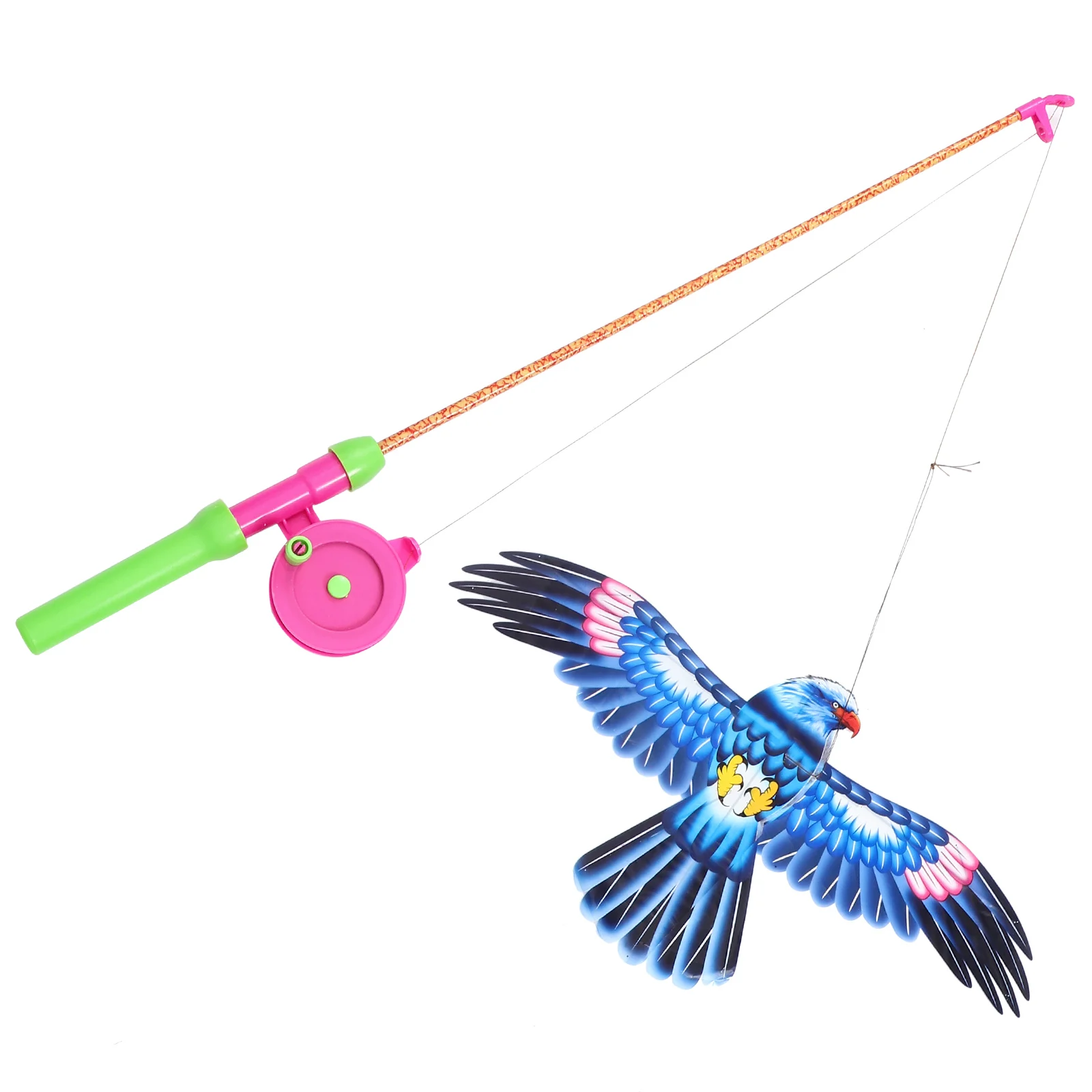 Levendige adelaar die voor kinderen vliegt, gemakkelijk te vliegen, buitenvogel met hengel, lichtgewicht plastic, grappige levensechte vogelvlieger