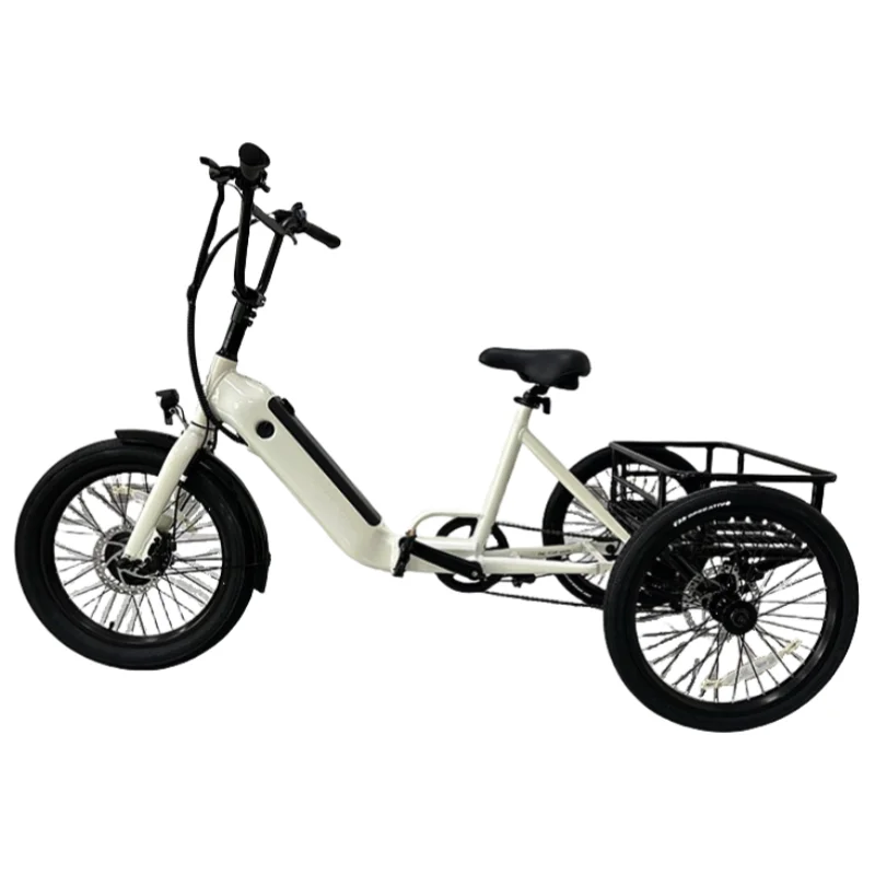 

Powerful Foldable Lightweight 3 Wheel Cargo Electric Tricycle Fat Bike For Adults Elderly 500W Off Road Electric Bike Mountain