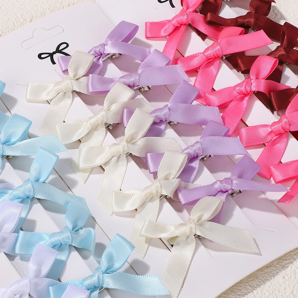 10 قطعة/المجموعة الاطفال الحلو بلون البسيطة الانحناء مشبك شعر للطفل الفتيات الباليه نمط جديد الشريط مضفر إكسسوارات الشعر بالجملة