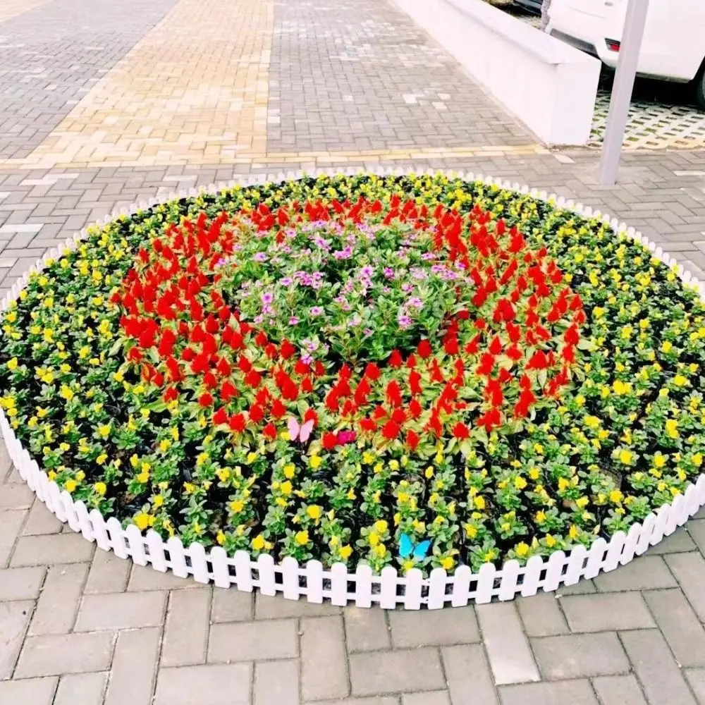 2pcs Garden Greening Plastic Courtyard Fence Universal Practical Garden Fence Creative Durable Guardrail Safe Guard Grill