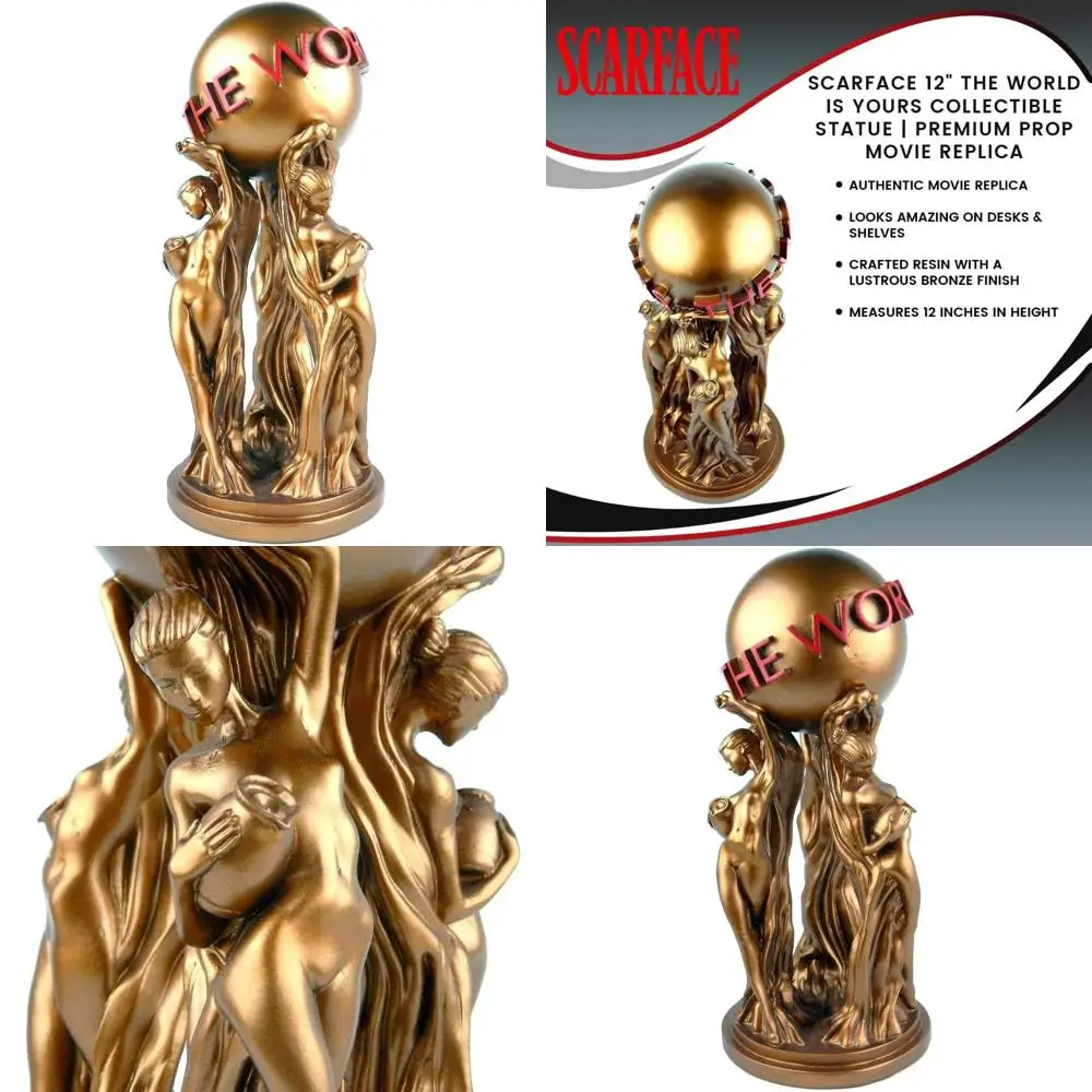 تماثيل مميزة قابلة للجمع بعنوان الفيلم: مجموعة Scarface The World is Yours المكونة من 12 قطعة لديكور المنزل وهدايا أعياد الميلاد