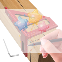 3D Multi Angle Aluminum Red Measuring Ruler 45/90 Degree Woodworking Square Protractor Drawing Line Miter Triangle Layout Tool