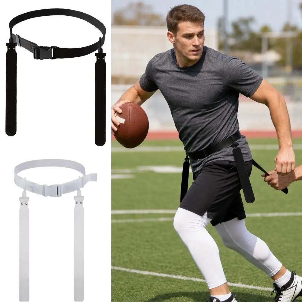 Adjustable Flag Football Belt Easy Tear‑Away PVC PP Waist Belt Portable Training Game Accessory Single Size For Adult Flag