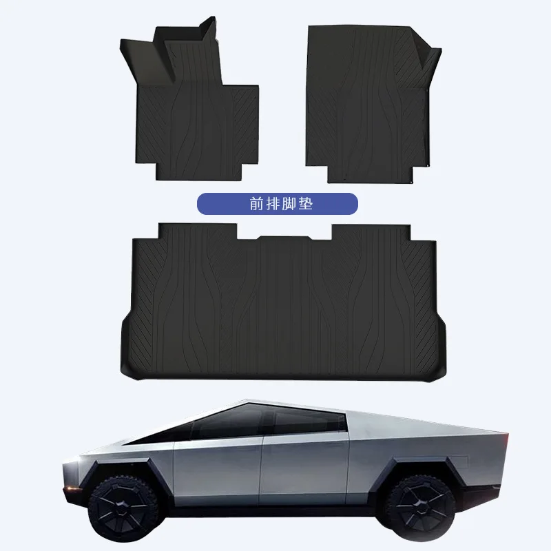 

Newest Tesla Cybertruck + 2024 Highland Floor Mats Protective Pads Waterproof TPE Front and Rear Trunk Mat Car Liners Interior