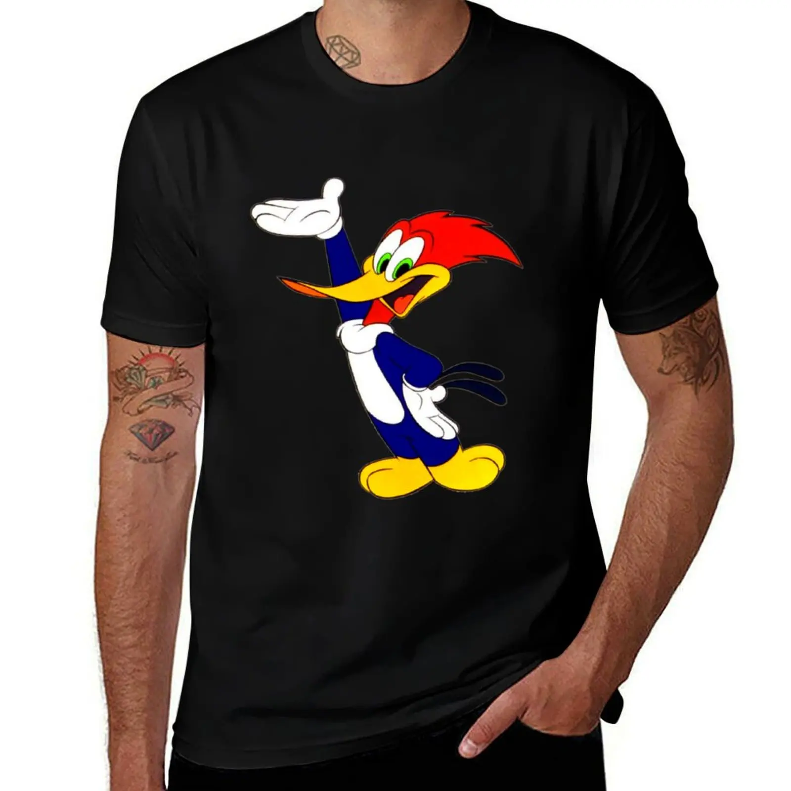 

Woody Woodpecker Happy T-Shirt Holiday All Match T-Shirt