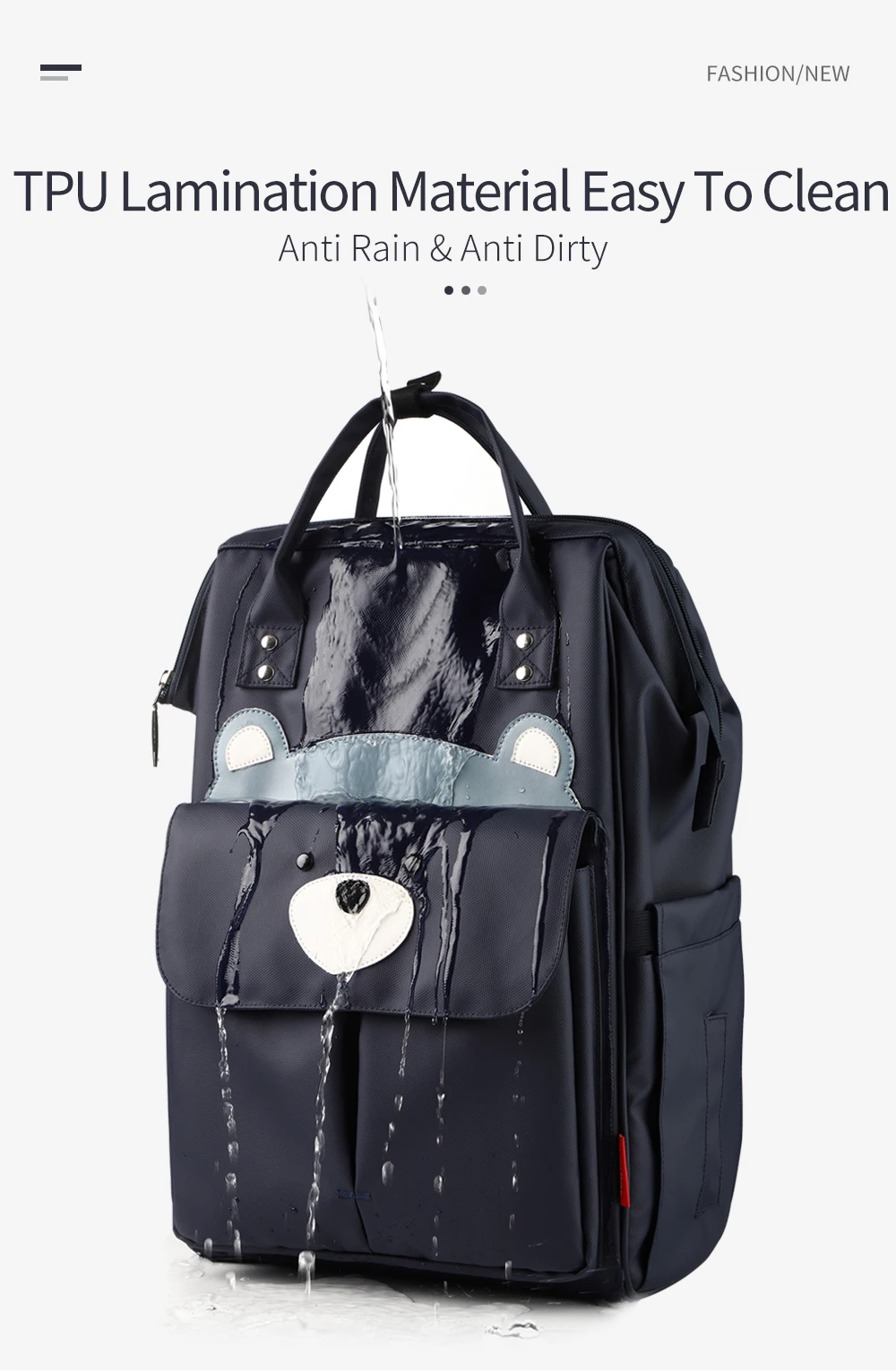 Waterproof Mummy Diaper Backpack Cartoon Design Mother Maternity Nappy Travel Bag Large Capacity Baby Care Nursing Stroller Bags