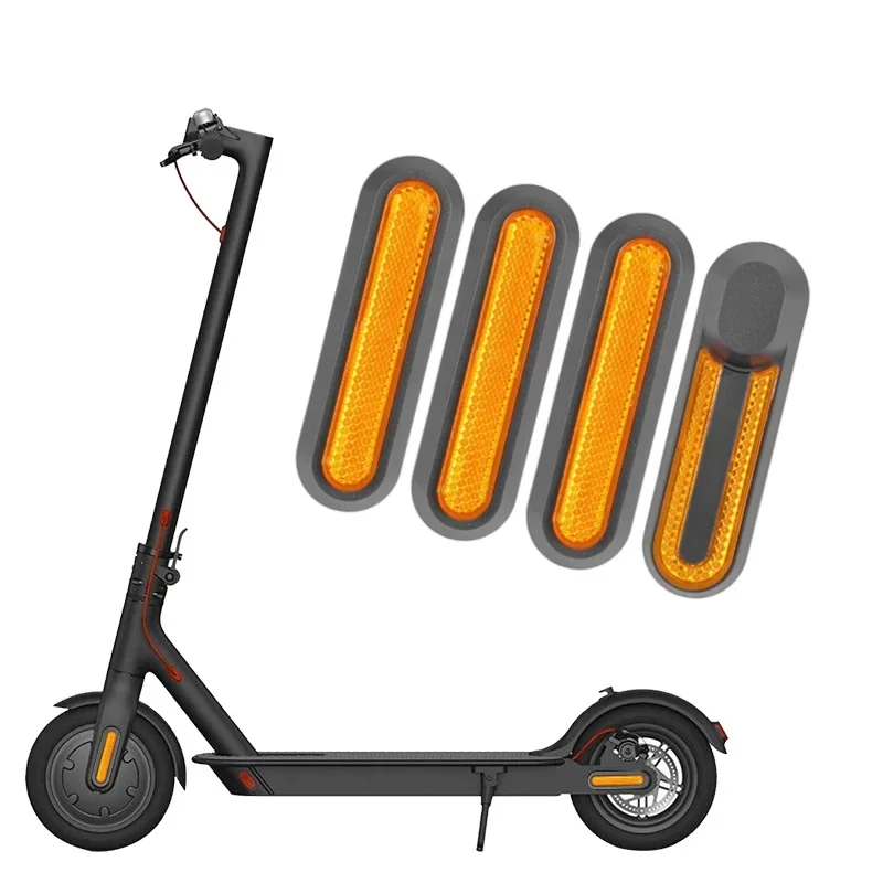 Electric Scooter Front and Rear Wheel Decorative Cover 4 Pieces  Decorative Shell Reflective Protective Cover For M365 Pro Pro2