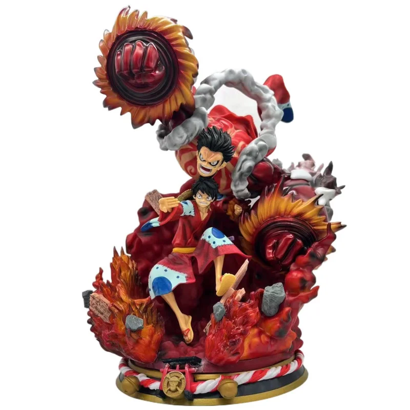 One Piece GK Luffy Gear 4 Snakeman 45cm Oversize Statue Action Figure Anime Model Figurine Collection Doll Toy Figma