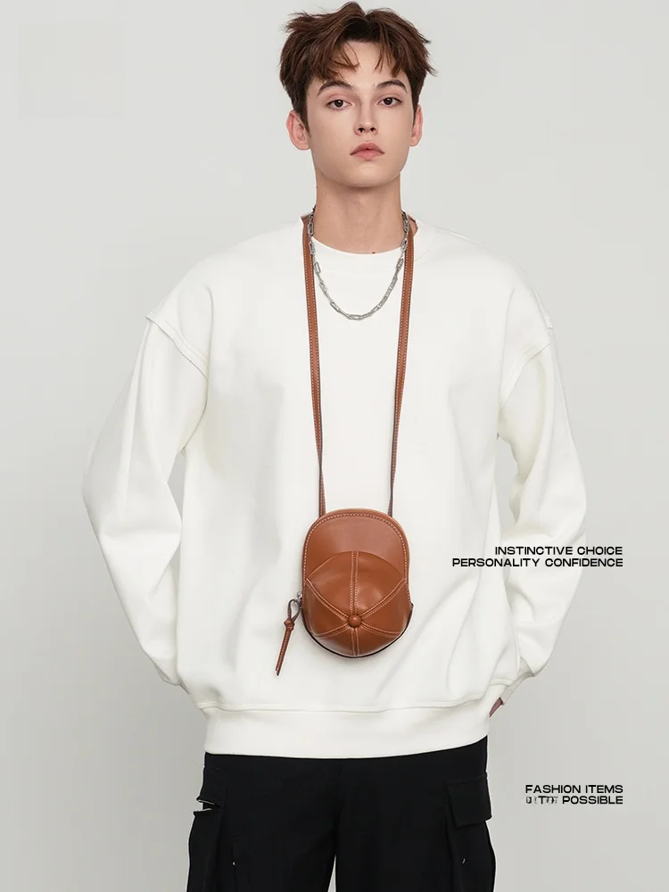 

Creative Personalized Men's Bag Celebrity Favorite Crossbody Bag Fashionable Hat Bag Soft Handle Leisure Shoulder Bag