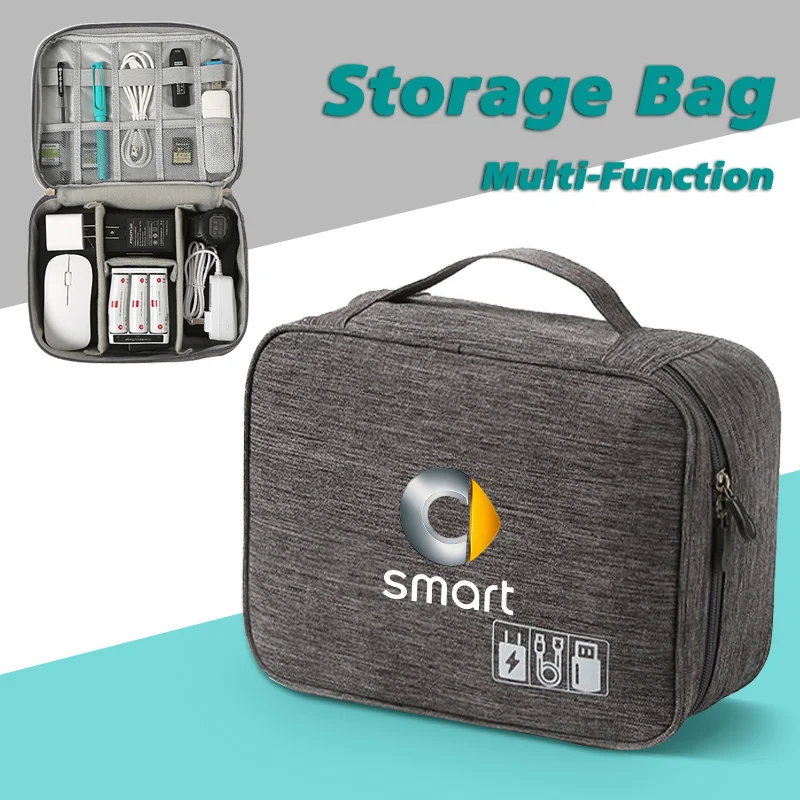 

Car Multi-Function Storage Bag Travel Organizer Bag For Smart EQ Fortwo Forfour 453 451 452 450 454 Roadster Forjeremy Accessory
