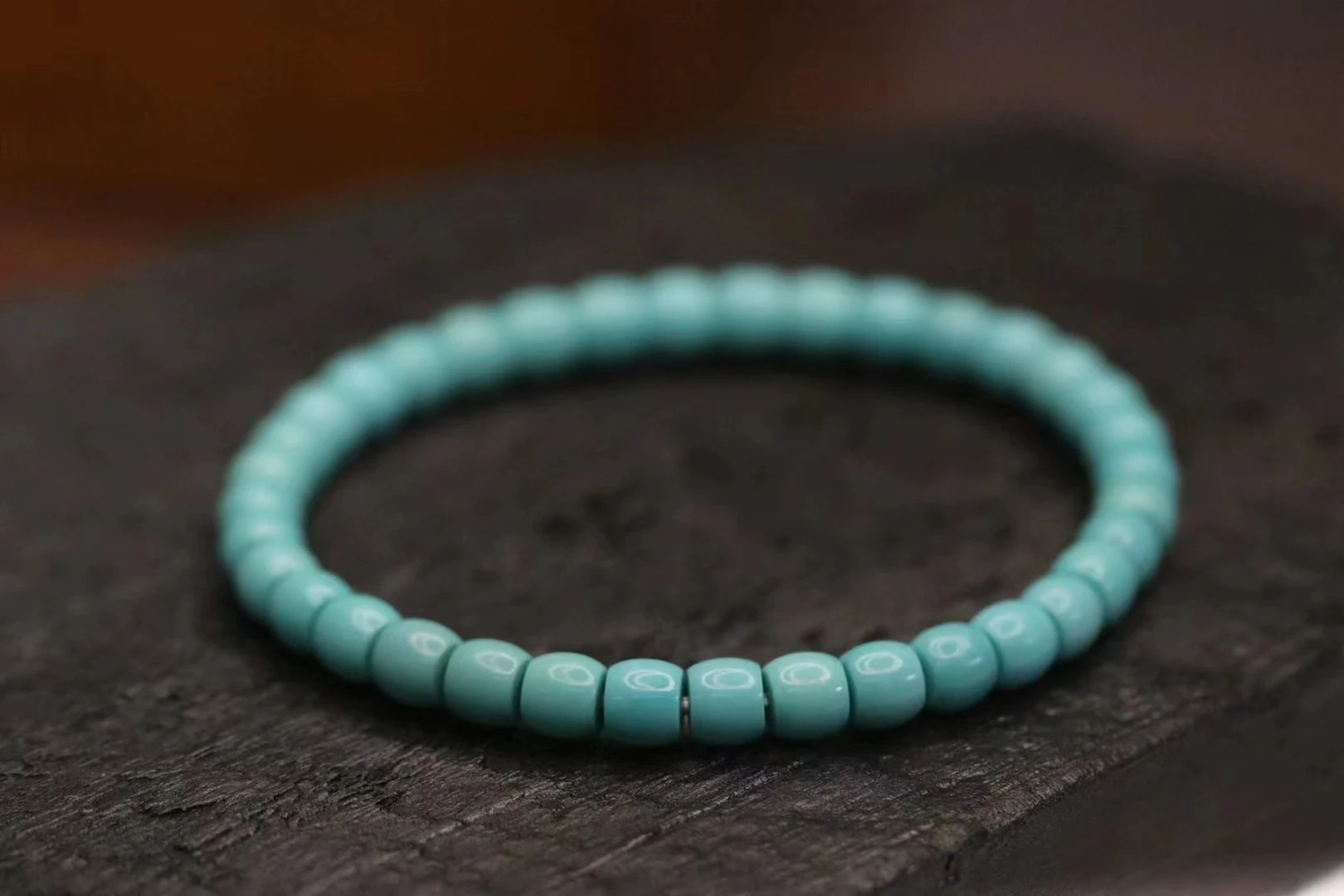 Chinese Wind  Natural RawTurquoise Bracelet Single Circle Soft Finger Wrap Female Bracelet Play Male Bracelet DIY Accessories