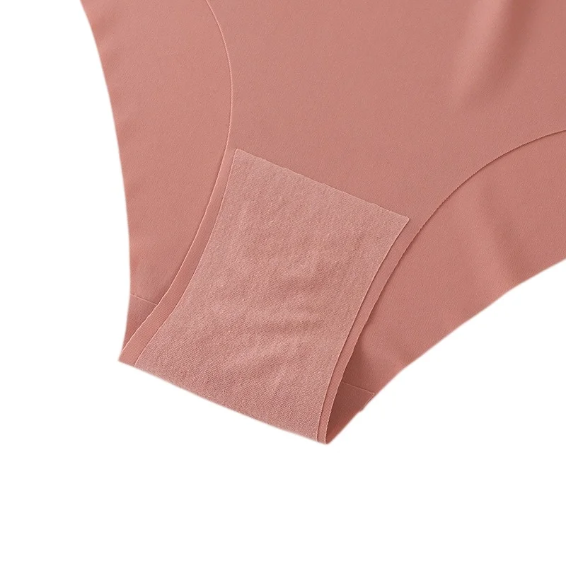 3-teiliges Set Eisseide Slips Damen Hohe Taille Nahtlose Unterhosen Atmungsaktive Unsichtbare Unterwäsche Weiche Dehnbare Sexy Lingerie XS-XL Slip – Detail 9