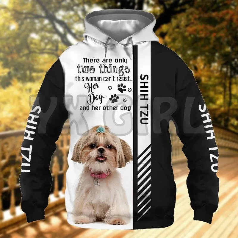 This Woman Can't Resist Her Toy Poodle  3D Printed Hoodies  Unisex Pullovers Funny Dog Hoodie Casual Street Tracksuit