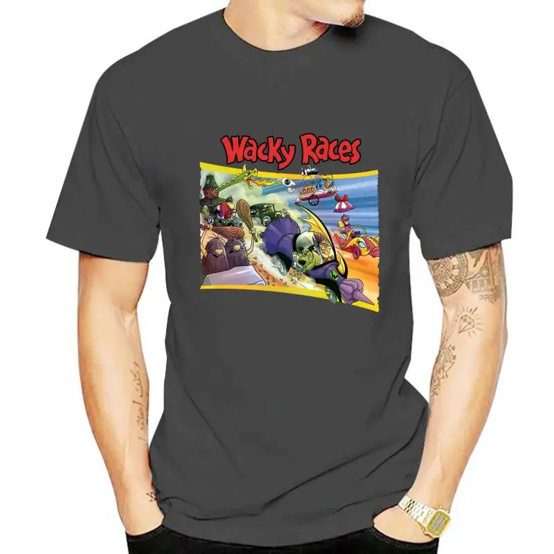 CARTOON Wacky Races V1 Video Game comic 1968 T-Shirt (BLACK) All sizes S-3XL vintage O Neck Tops Tee Shirt