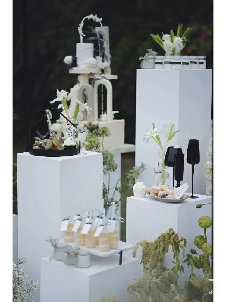 10PCS Luxury Wedding Table Dessert Centerpieces Buffet Column Cake Stand Flower Rack Candy Dessert Snacks Favors Gifts Holder