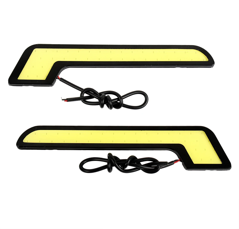 2Pcs/Set Universal DC 12V Car Daytime Running Lights External lights COB Car-styling DRL Car Fog Lamps