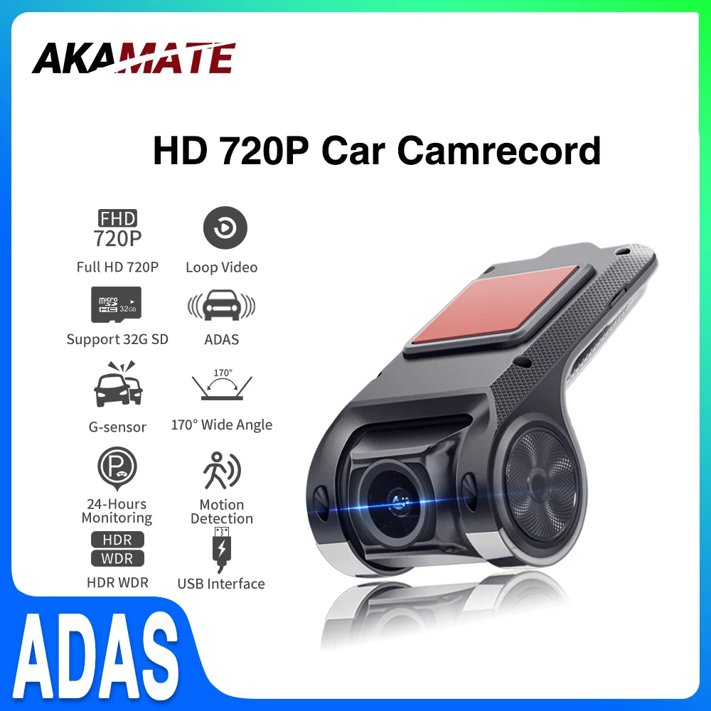 Dash Cam ADAS Car Electronic Dog USB AR Dash Cam Full HD 720P For Android System Car Radio Camera Recorder DVR Dashcam Camcorder