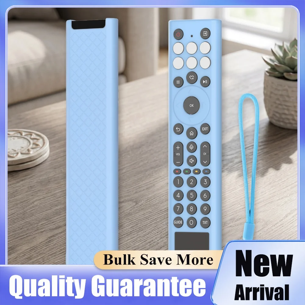 Protective Sleeve for Hisense ERF6A66 Remote Control Accessories Protective Skin Grip Cover with Lanyard Anti-Drop Waterproof