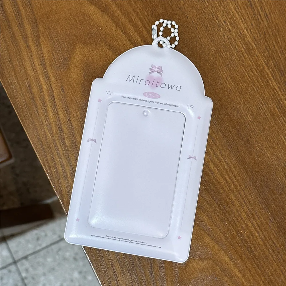 Porta carte in stile dolce balletto 3 pollici Idol Photcards maniche protettive Kawaii Bow Cards Cover