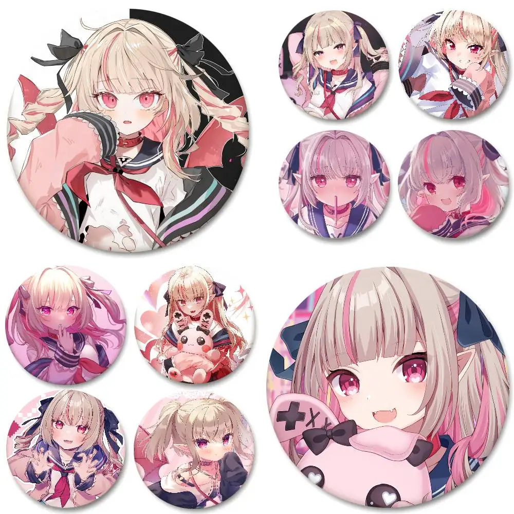 Anime Virtual Idol Makaino Ririmu Round Badge Lapel Pin Backpack Clothing Jewelry Accessories Gift Brooch