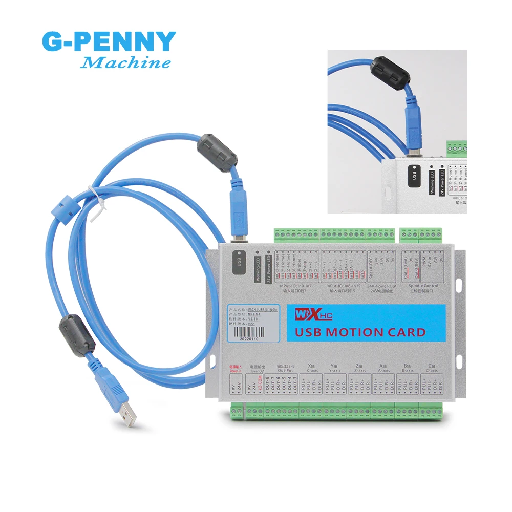 Imagem -05 - Usb Motion Card Controller para Cnc Máquina de Corte de Gravura Xhc Mkx-m4 Mach4 Frequência Axis 2000khz Mach 4