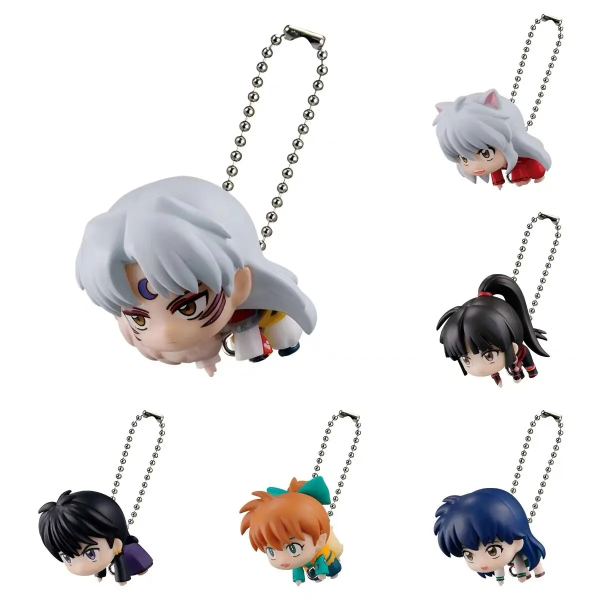 Bandai Inuyasha Connected Figure Pendant Sesshomaru Shippo Kagome Higurashi Gashapon Capsule Hanging Charm For Anime Collectors view 3