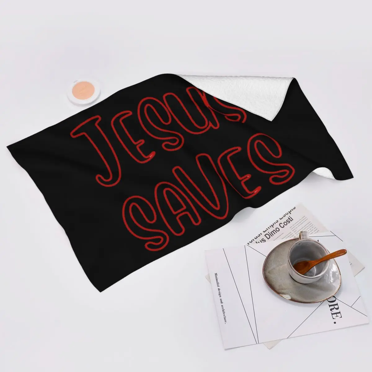 Custom Jesus Saves Soft Face Towel Quick Dry Pool Bath Cotton Towels Absorbent Quick