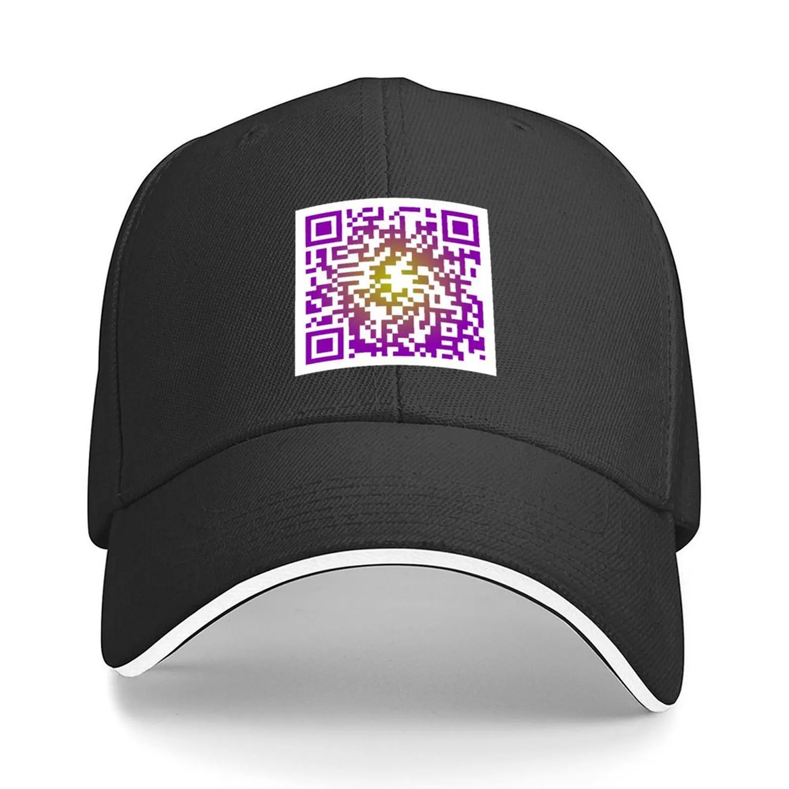 

Giorno Theme - JoJo RickRoll - QR Code Baseball Cap Hood western Hat Uv Protection Solar Hat derby hat Caps For Women Men's