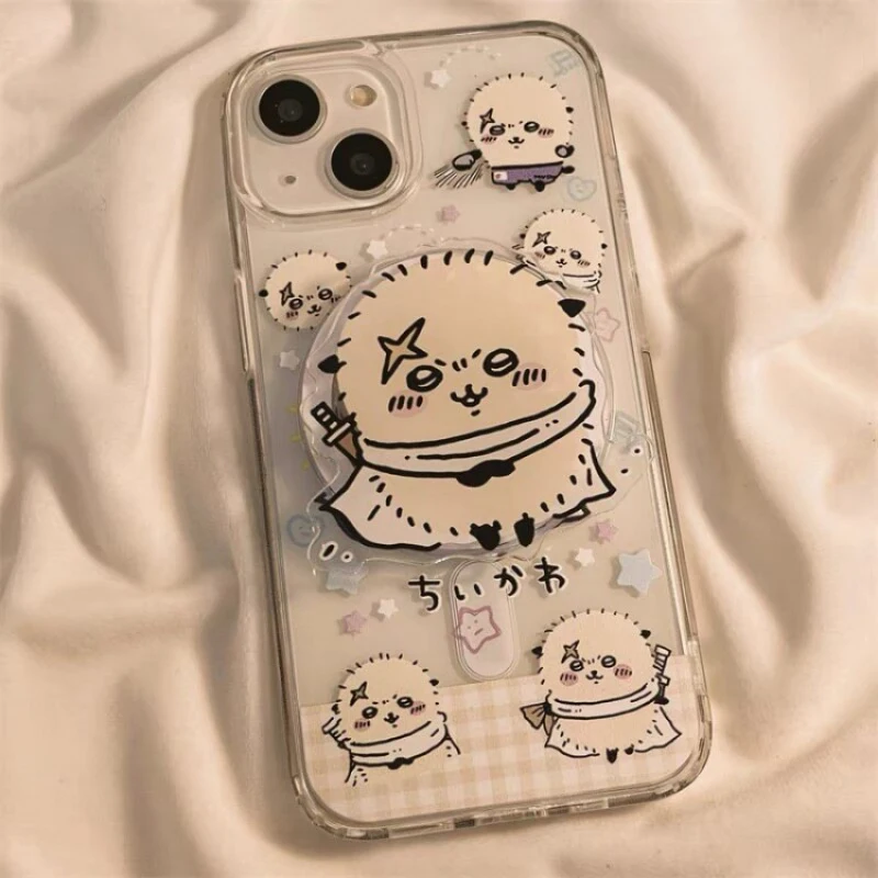 Chiikawa Magnetic Holder Magsafe Phone Case for Samsung S26 Ultra S25 S24 S23 S22 Fe Z Fold7 Usagi Cartoon Anime Anti-Drop Cover - view 2