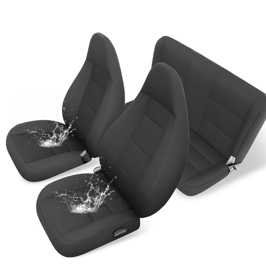

Neoprene Seat Covers for Jeep Wrangler TJ 19972002, Neoprene Waterproof Seat Covers, Foam Padded, Front amp Rear Seat CoversBlac