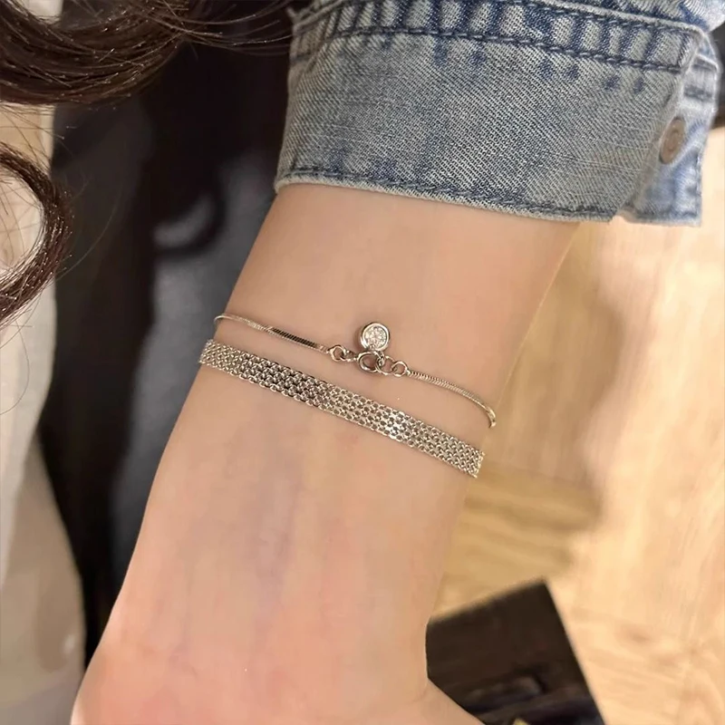 925 فضة سوار أسلوب بسيط الساحرة امرأة سوار الرجعية وبسيطة تصميم الشريط سوار مجوهرات رائعة
