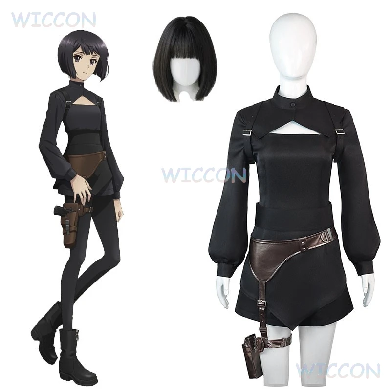 

Echika Hieda Cosplay Anime LN Your Forma Uniforms Costume Women 2025 Adult Suits Black Dress Halloween Roleplay Fullset Clothes