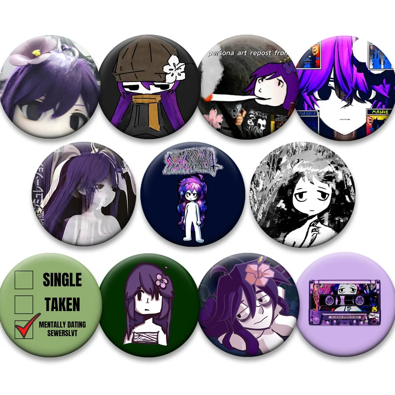 

Round Creative Badge Dnb Cover Album Brooches Sewerslvt Schizofrenia Soft Button Pins for Backpack Accessories Exquisite Gifts