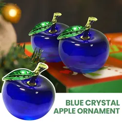 Crystal Fruit Decorations, Transparent Jelly Color Crystal Glass Apple Decorative ornaments,Beautiful Fruit Statue Table Decor